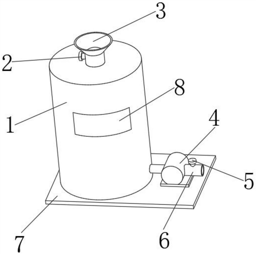 Filtering device for nitrile rubber material manufacturing