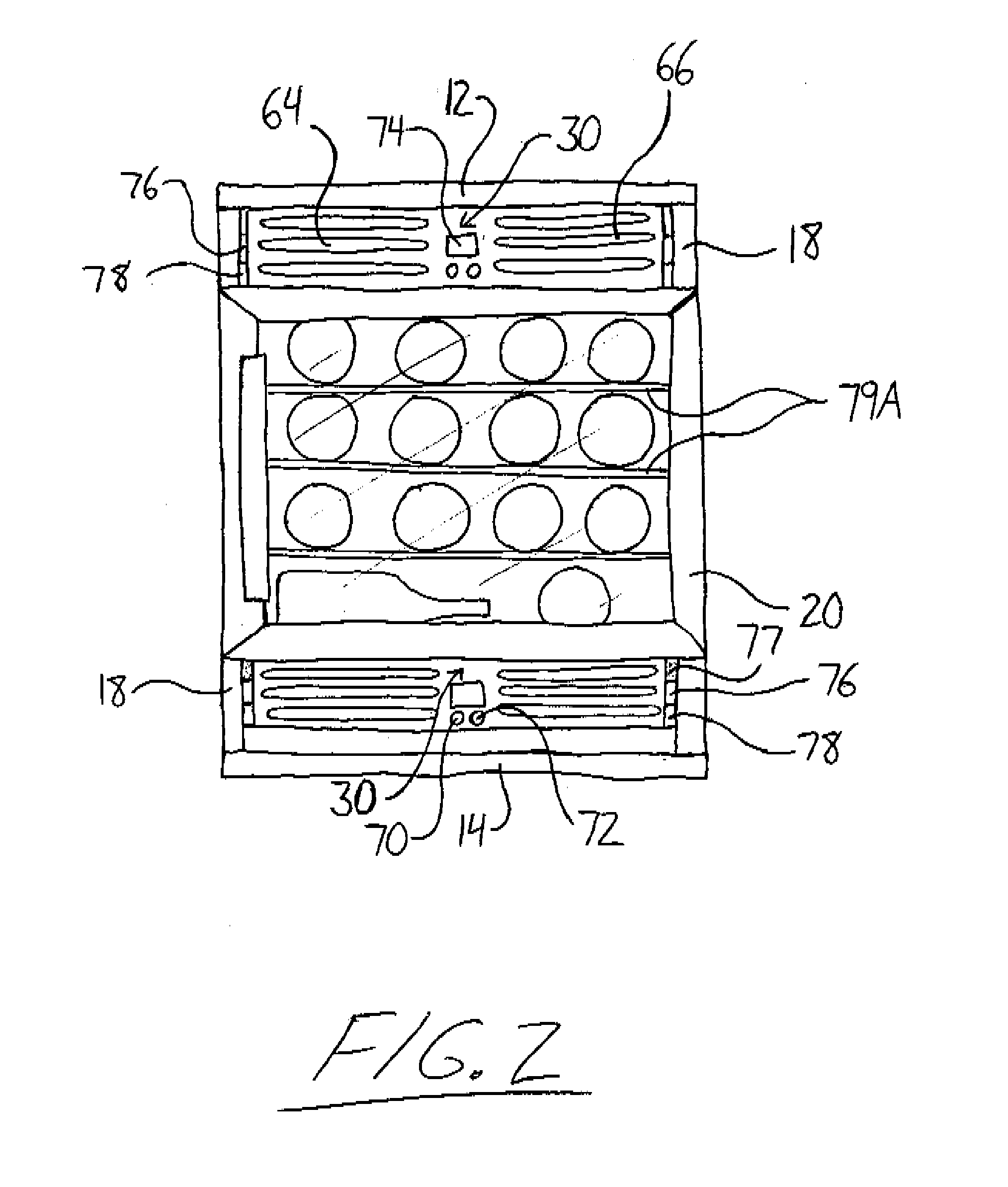 Refrigerated cabinet and cooling module for same