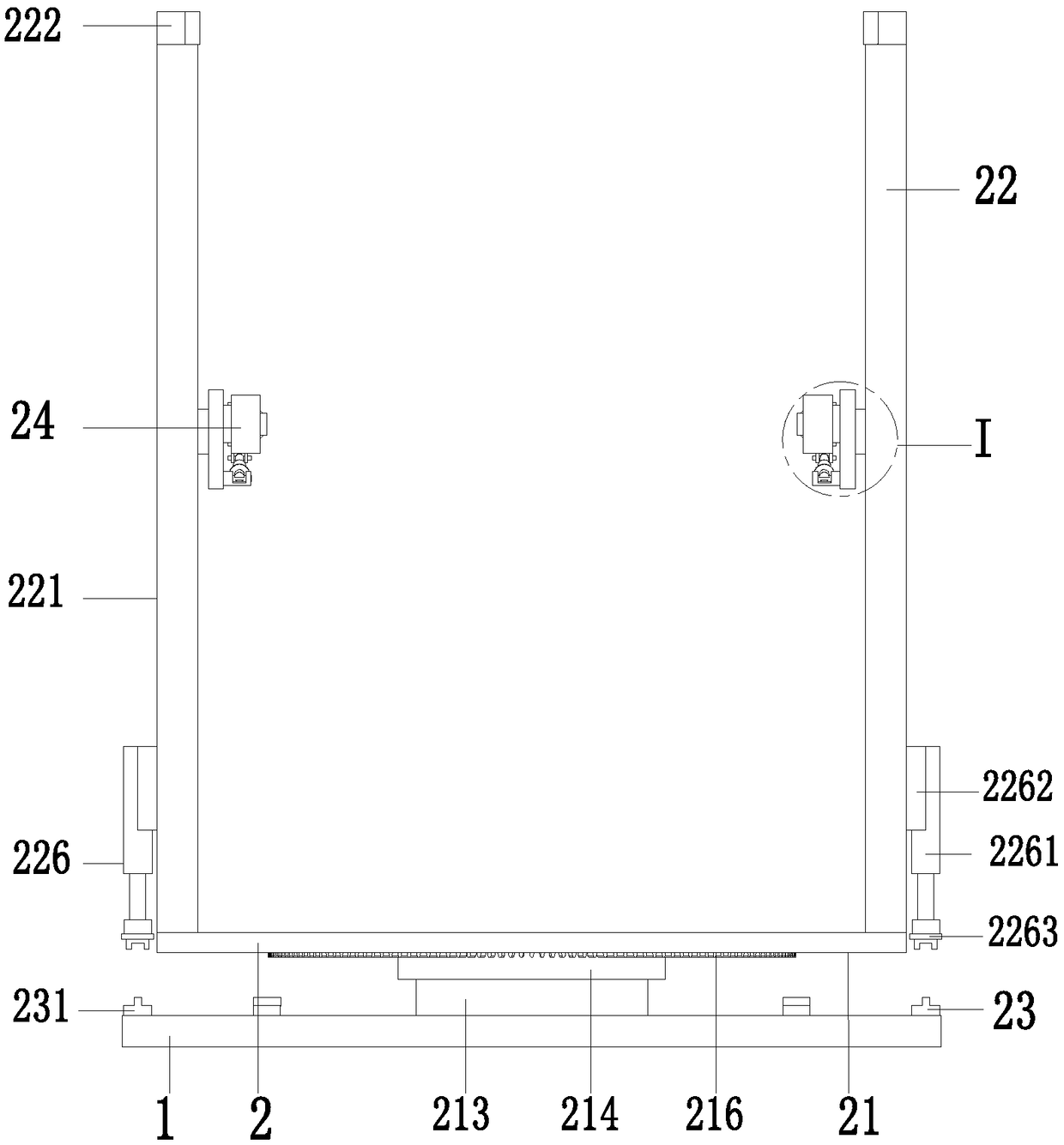 Flatness detecting device for aluminum-plastic plate and flatness detecting process for aluminum-plastic plate