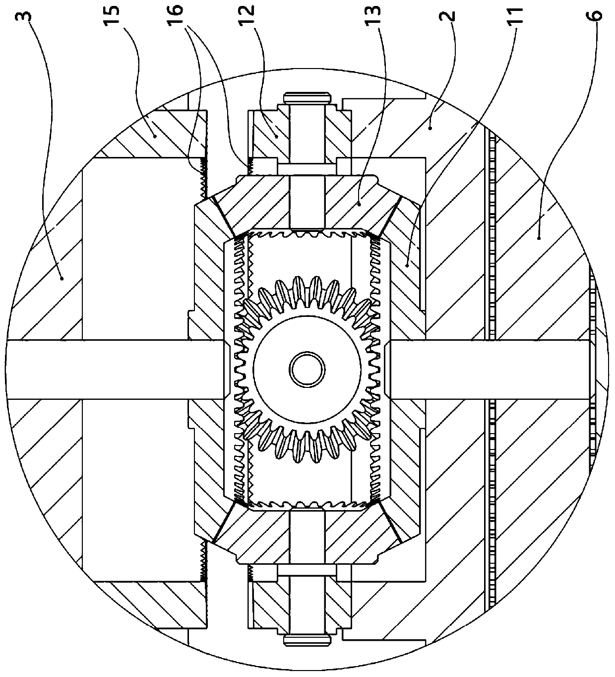 High-speed roadway concrete stirring construction device