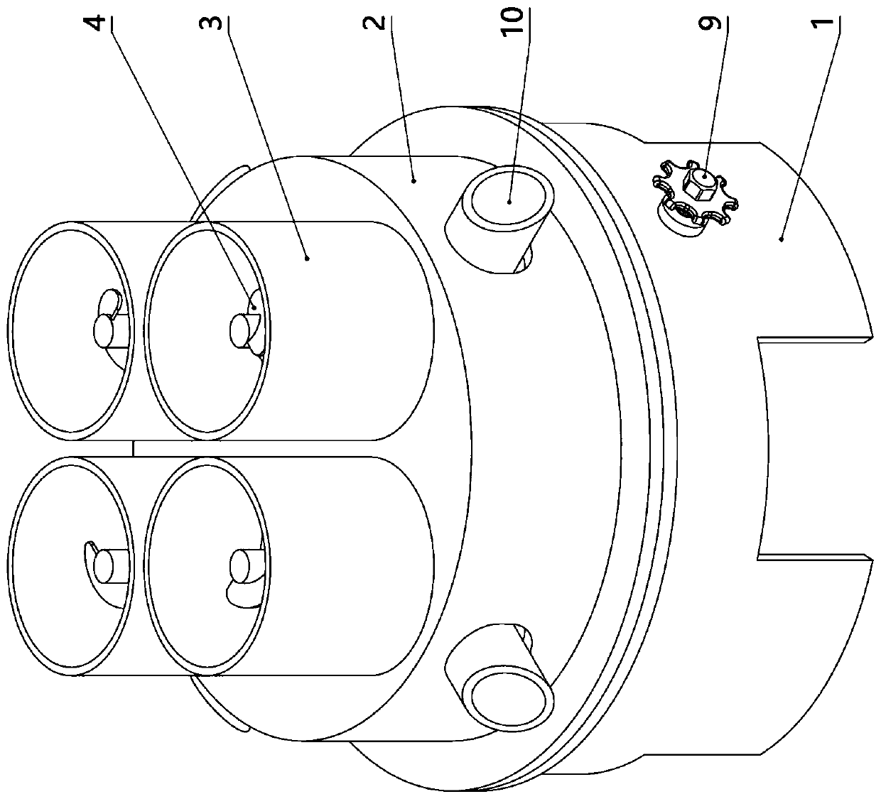 High-speed roadway concrete stirring construction device