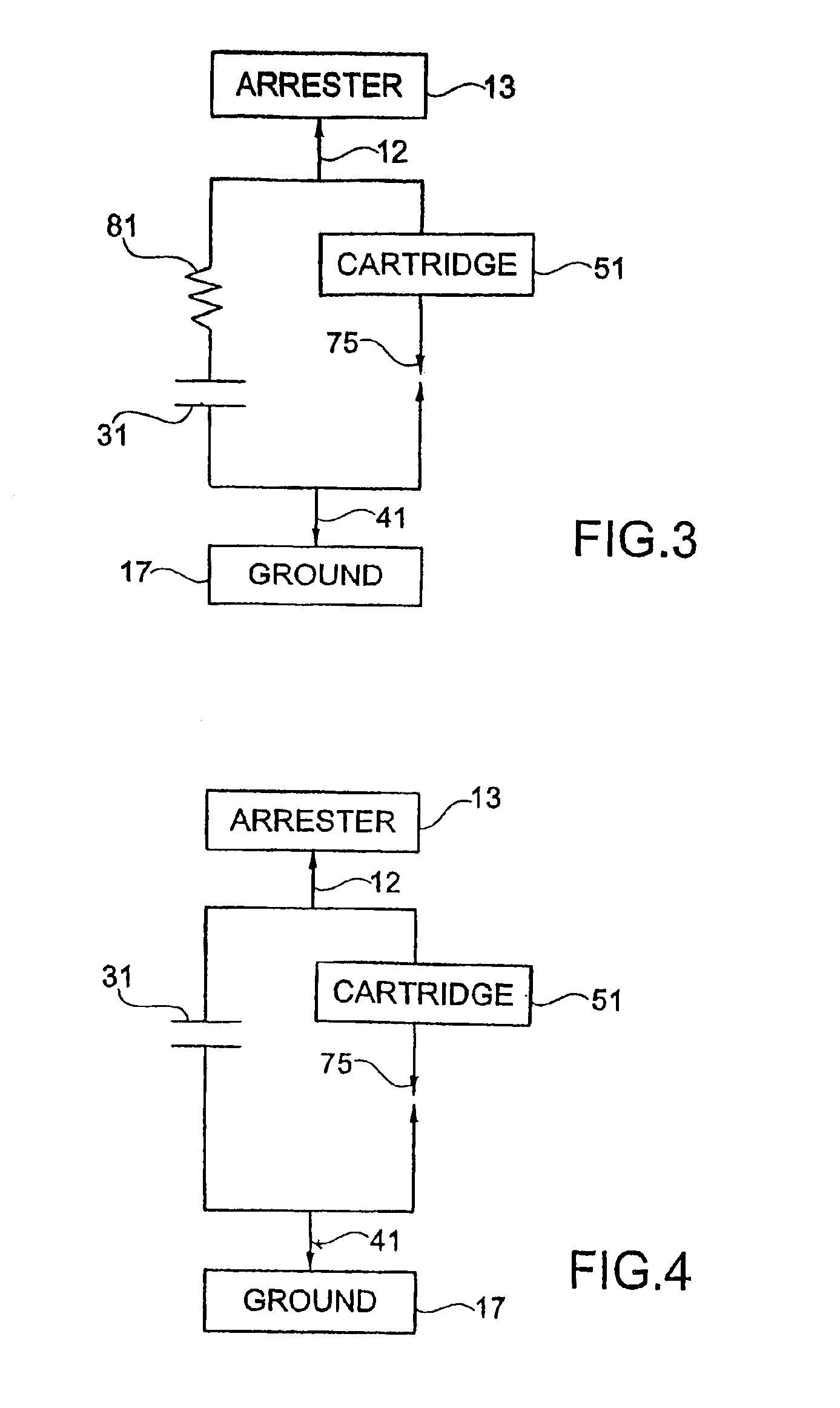 Arrester disconnector assembly having a capacitor