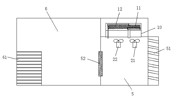 Cooling device for natural gas oil injection screw rod compressor