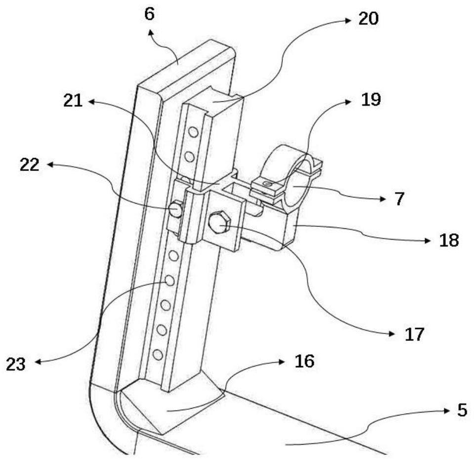 Multi-degree-of-freedom pipeline fixing test device