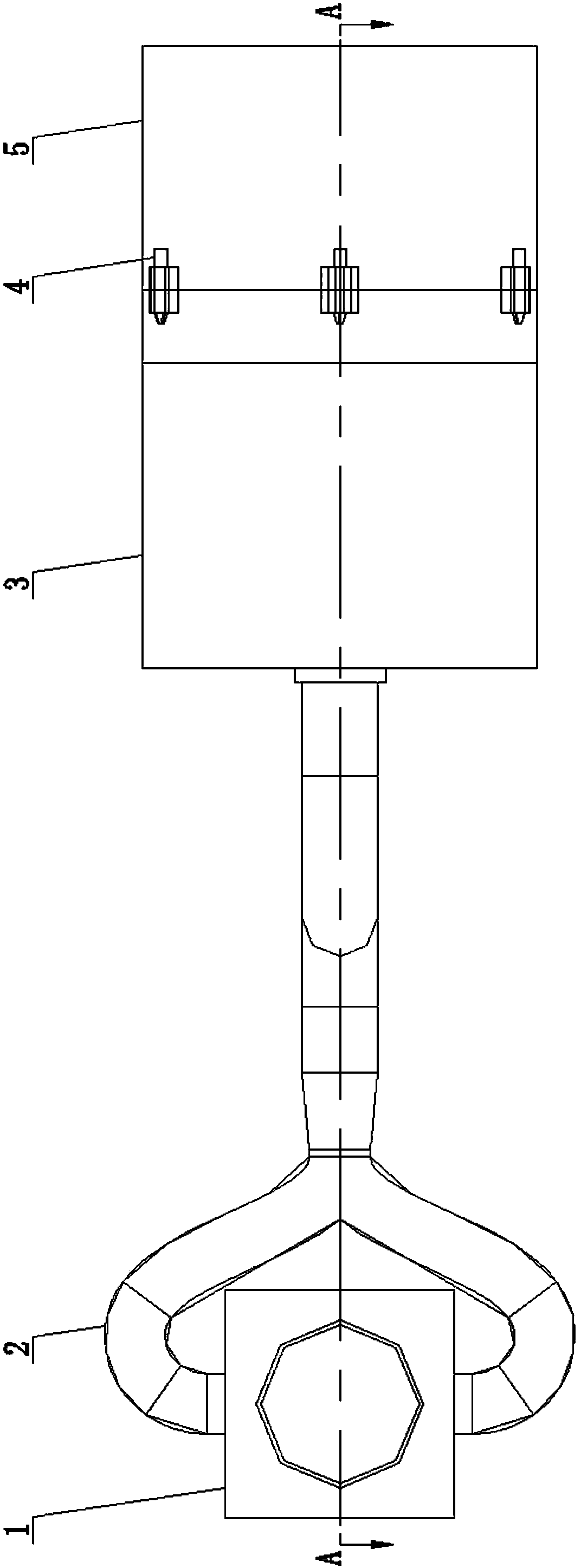 Removed material collecting and dust removing system during drilling process of carbon fiber composite material