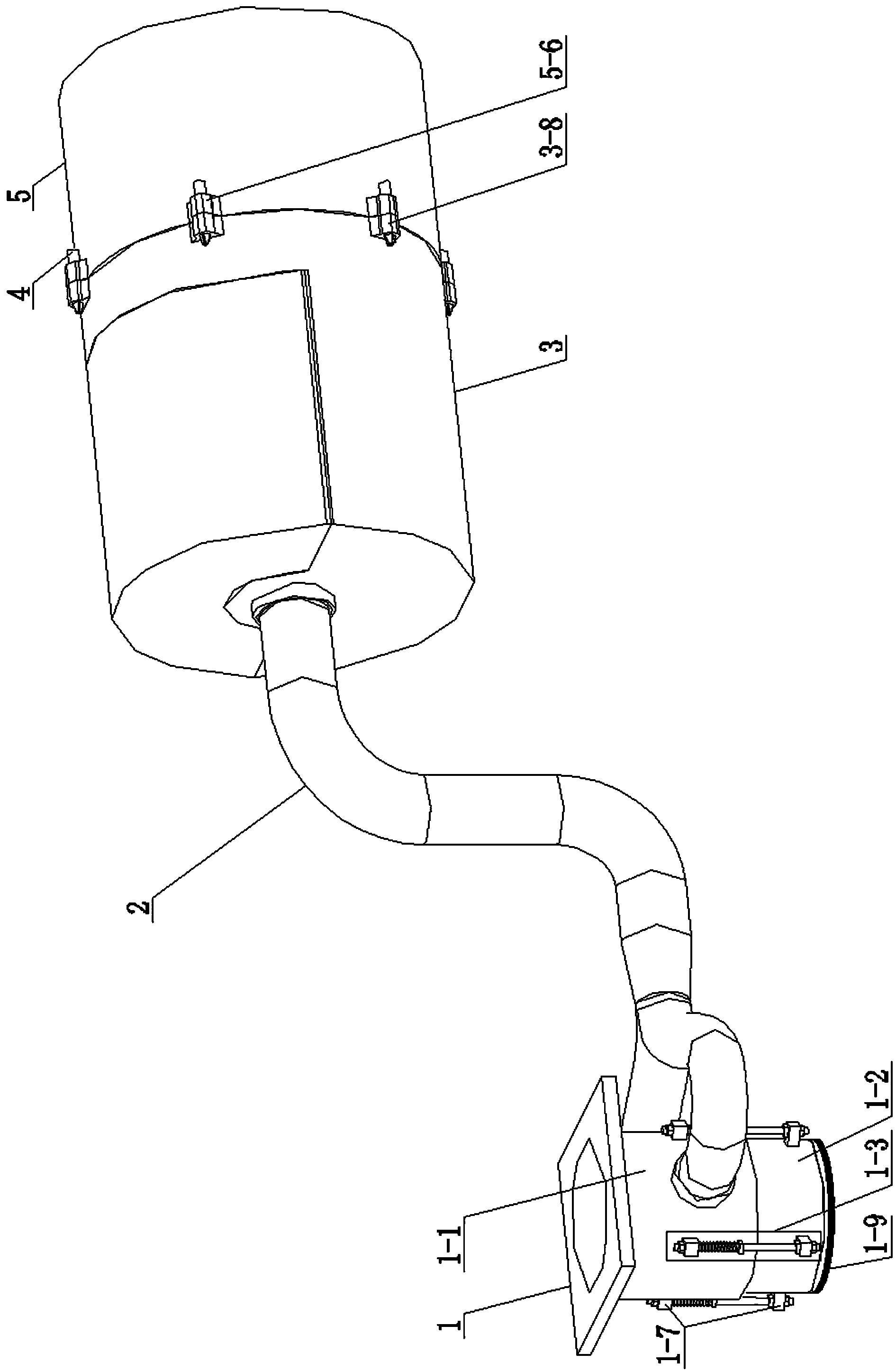 Removed material collecting and dust removing system during drilling process of carbon fiber composite material