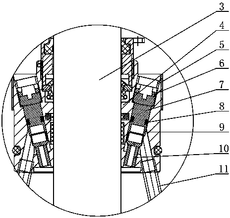 Vertical shock absorber structure with lifting function