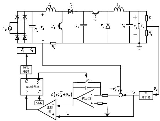 Double-tube Buck-Boost type PFC (Power Factor Correction) converter based on one-cycle control