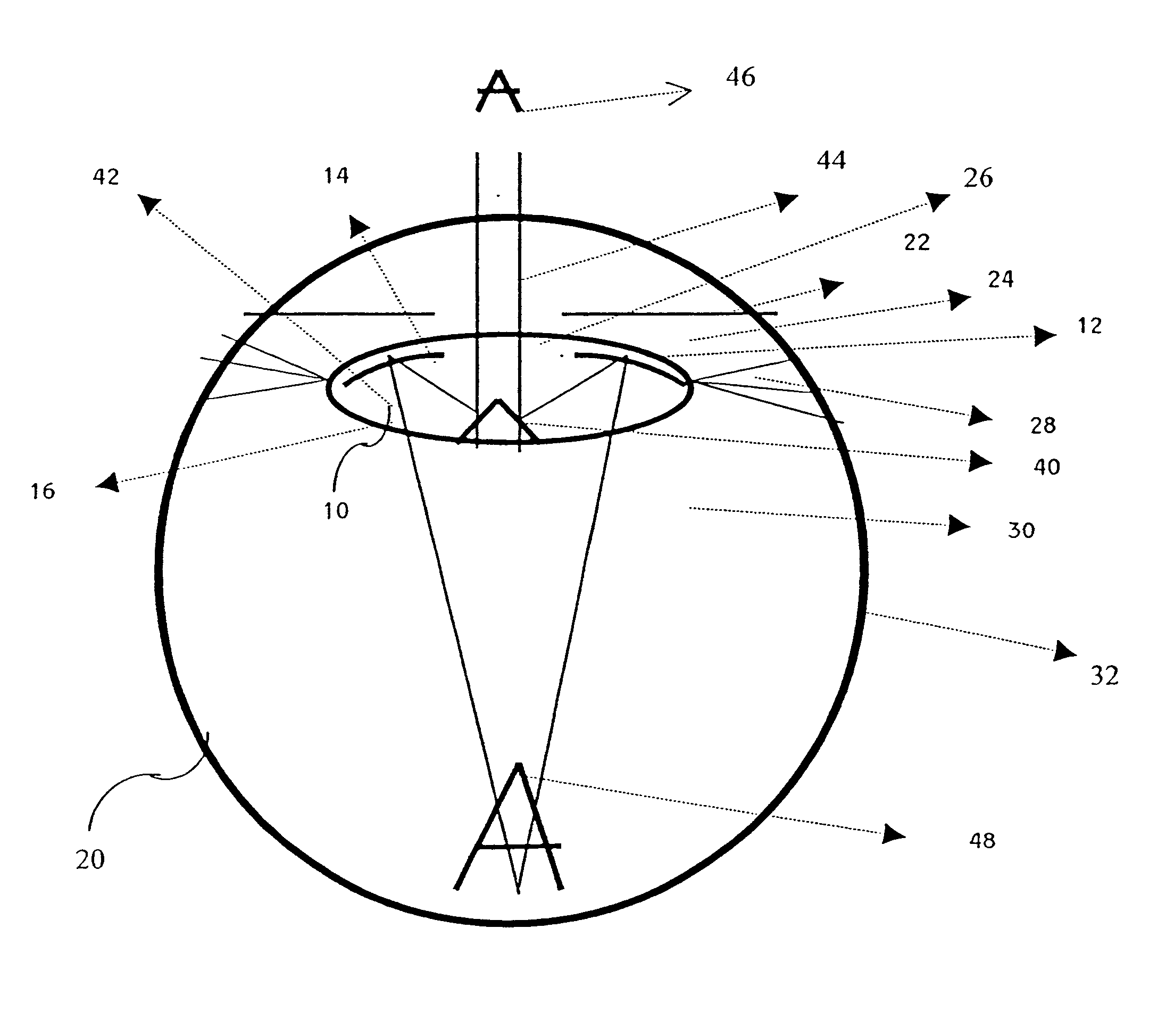 Intraocular lens implant with mirror