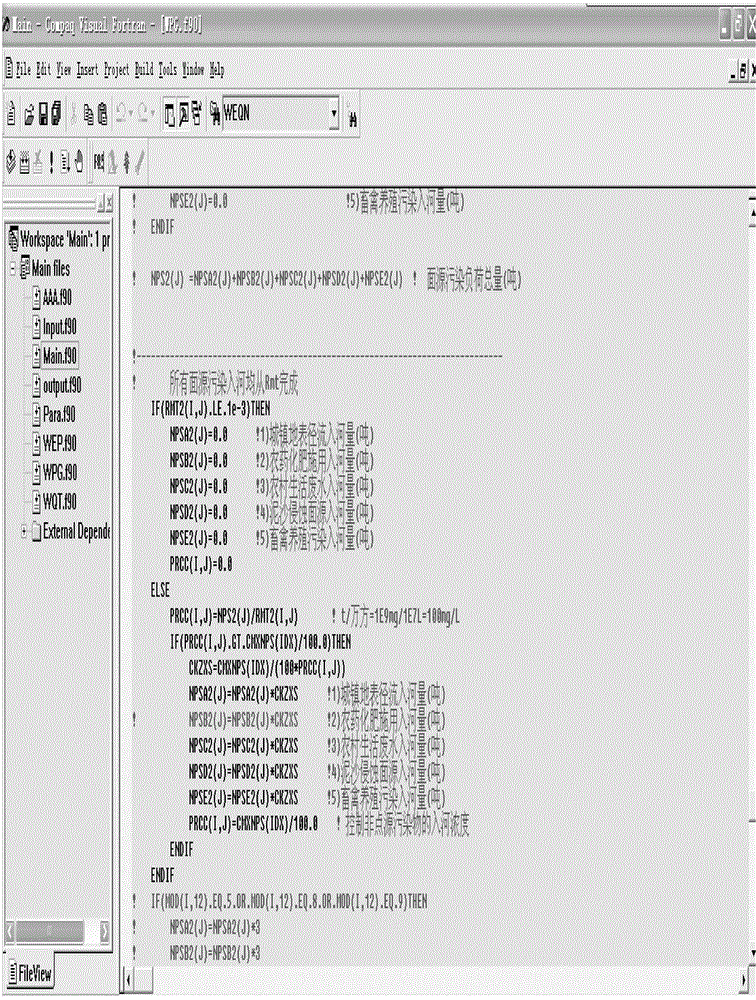 Soil erosion type non-point source pollutant river entering quantity calculating method and device