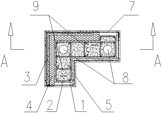 Cast-in-place superposed formwork integrated structure of prefabricated building and construction method