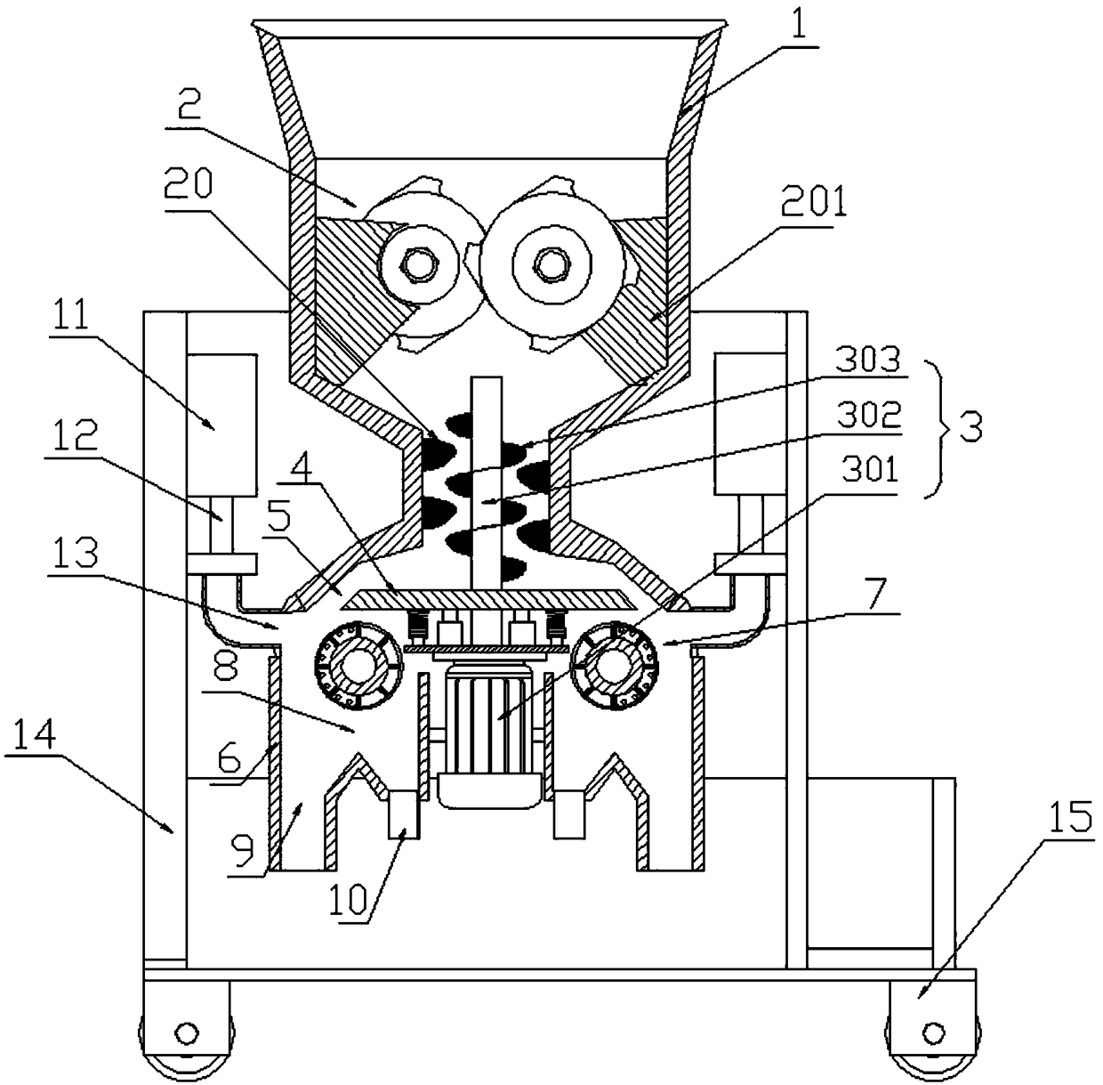 Material breaking equipment for brick making