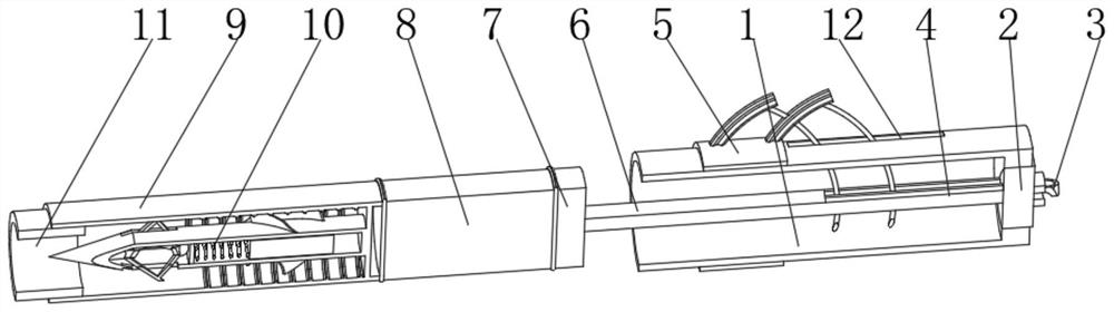 A self-weight electromagnetic accelerated fire cleaning through fire hook