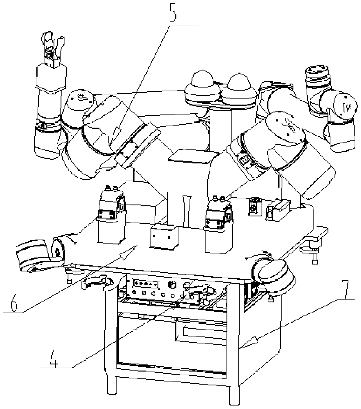 Control system of live-working robot and live-working robot