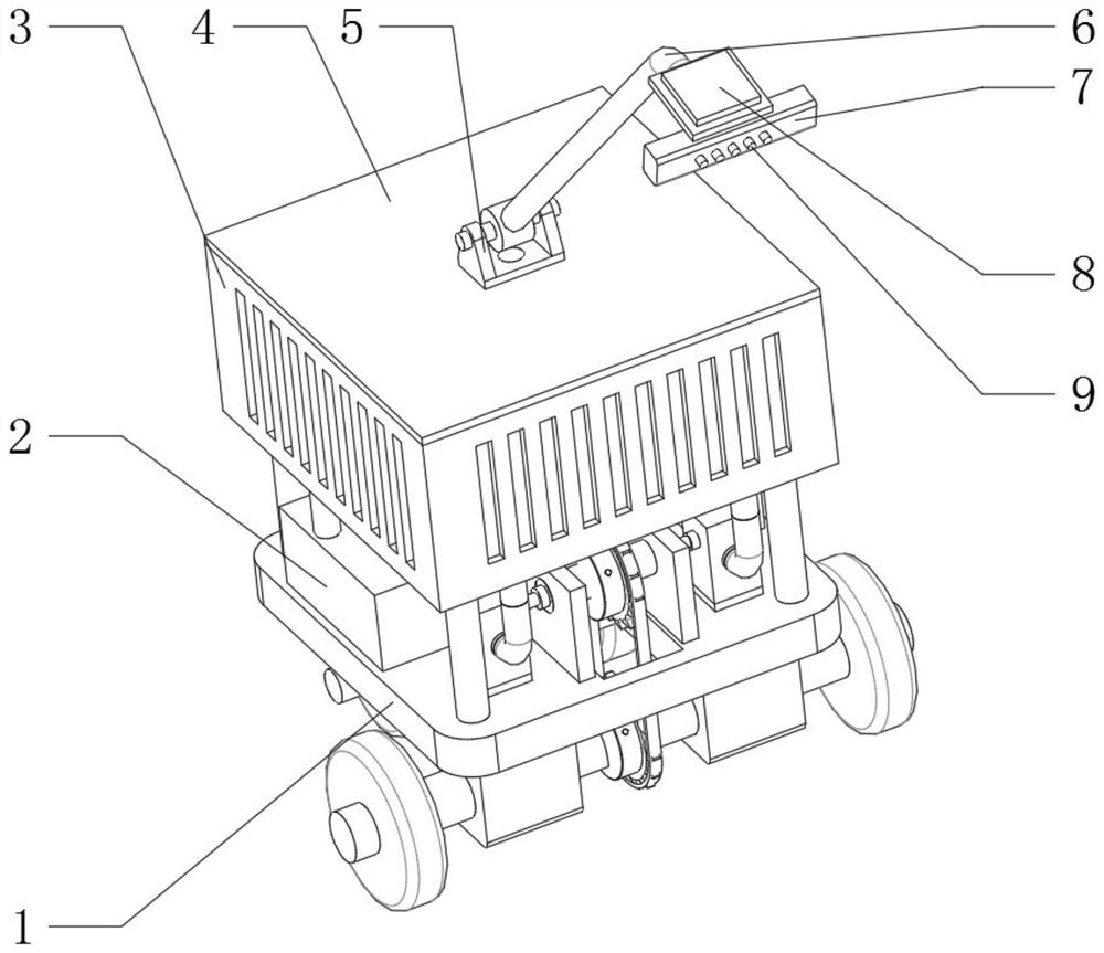 Movable cooling device of total station storage box