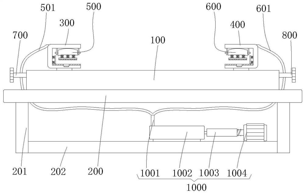 A clamping device for processing flexible circuit boards of optoelectronic products