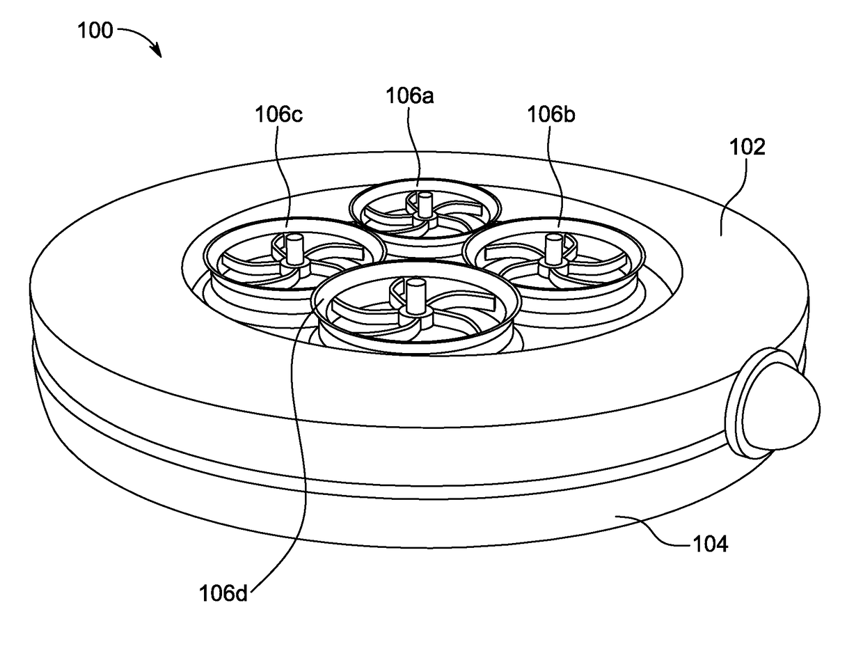 Drone with ring assembly