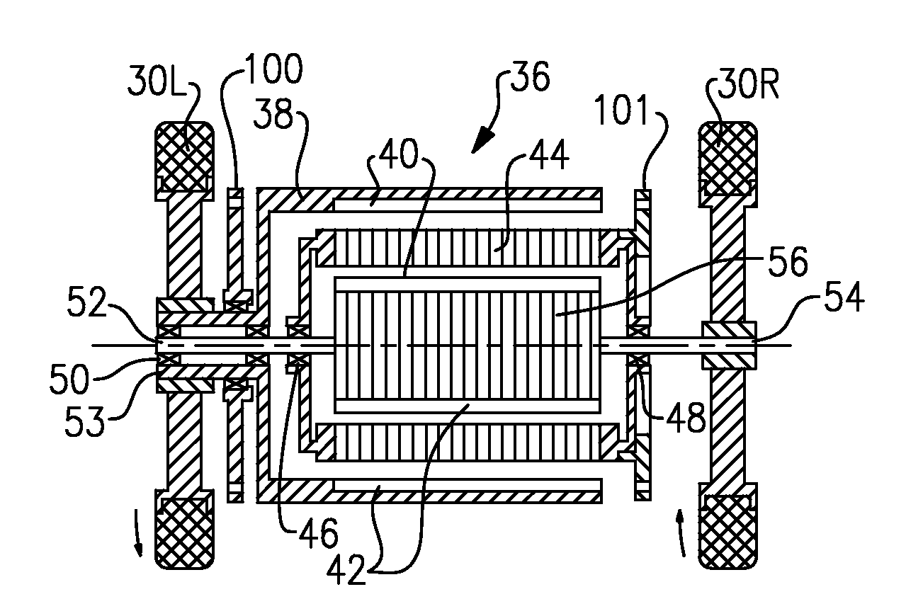 Transverse flux machine utilized as part of a combined landing gear system