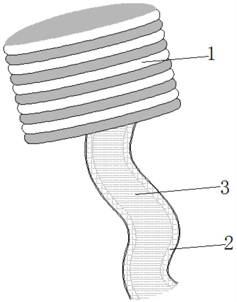 A cable protection device for preventing electric leakage after the connection between the thread head and the socket is worn