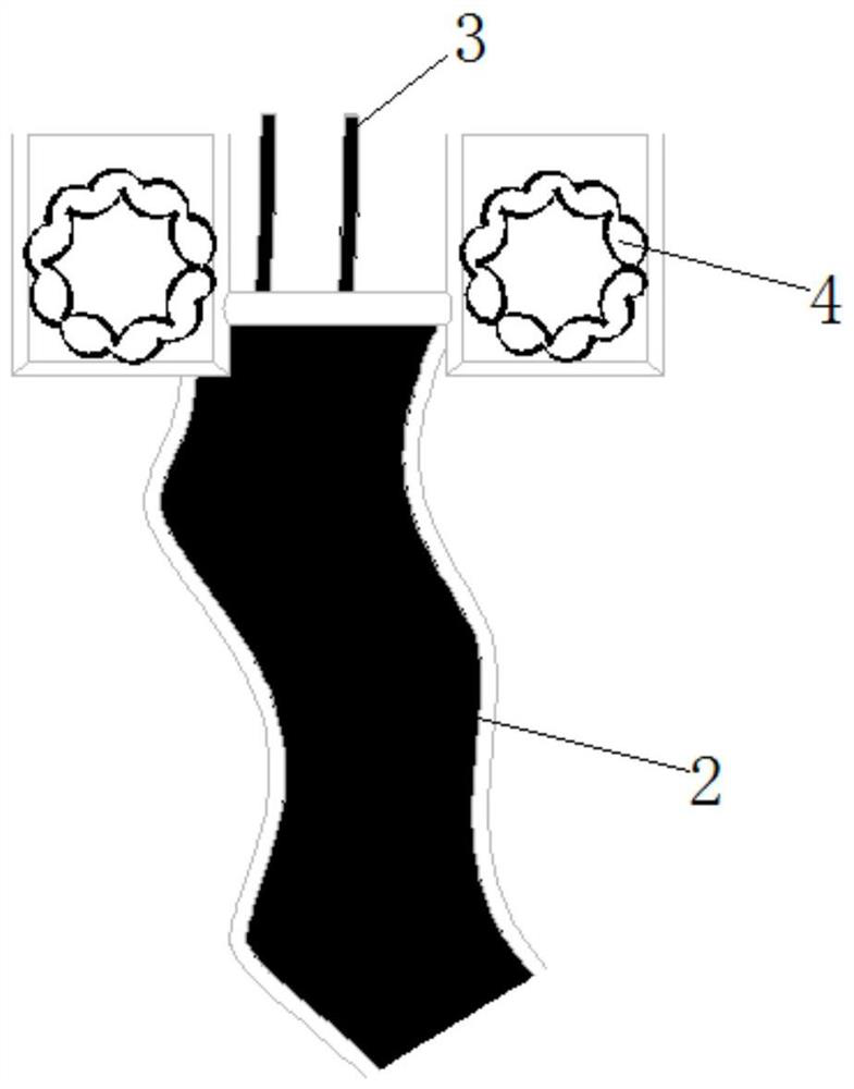 A cable protection device for preventing electric leakage after the connection between the thread head and the socket is worn