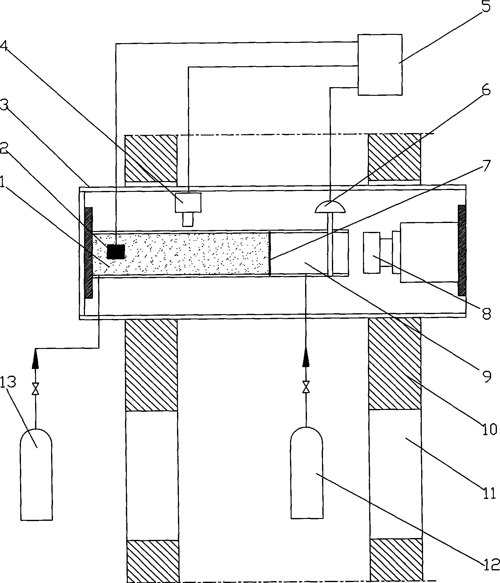 Test apparatus for coal and gas burst