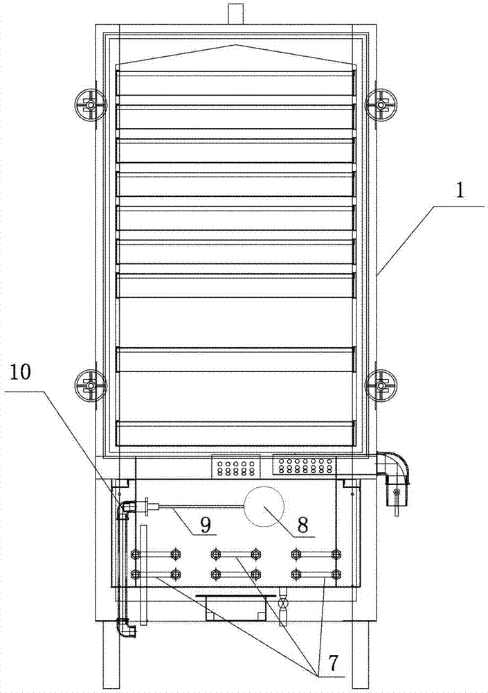 Rice steaming cabinet