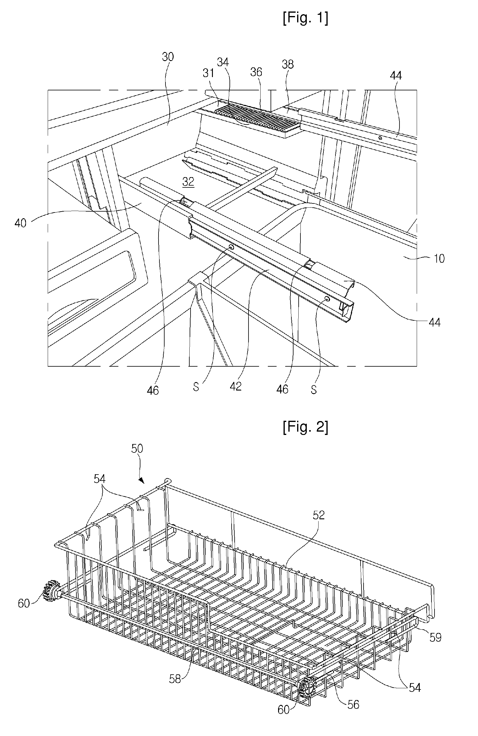 Basket assembly and basket carrier for refrigerator