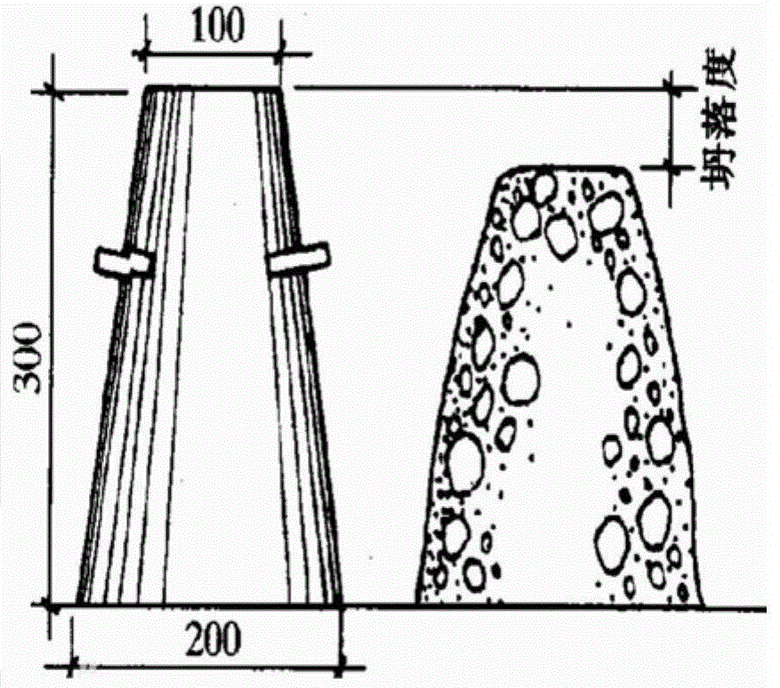 Concrete slump test vehicle