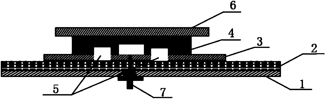 Linear polarization polarized inclination angle continuous adjustable circular parasitic patch antenna based on liquid metal