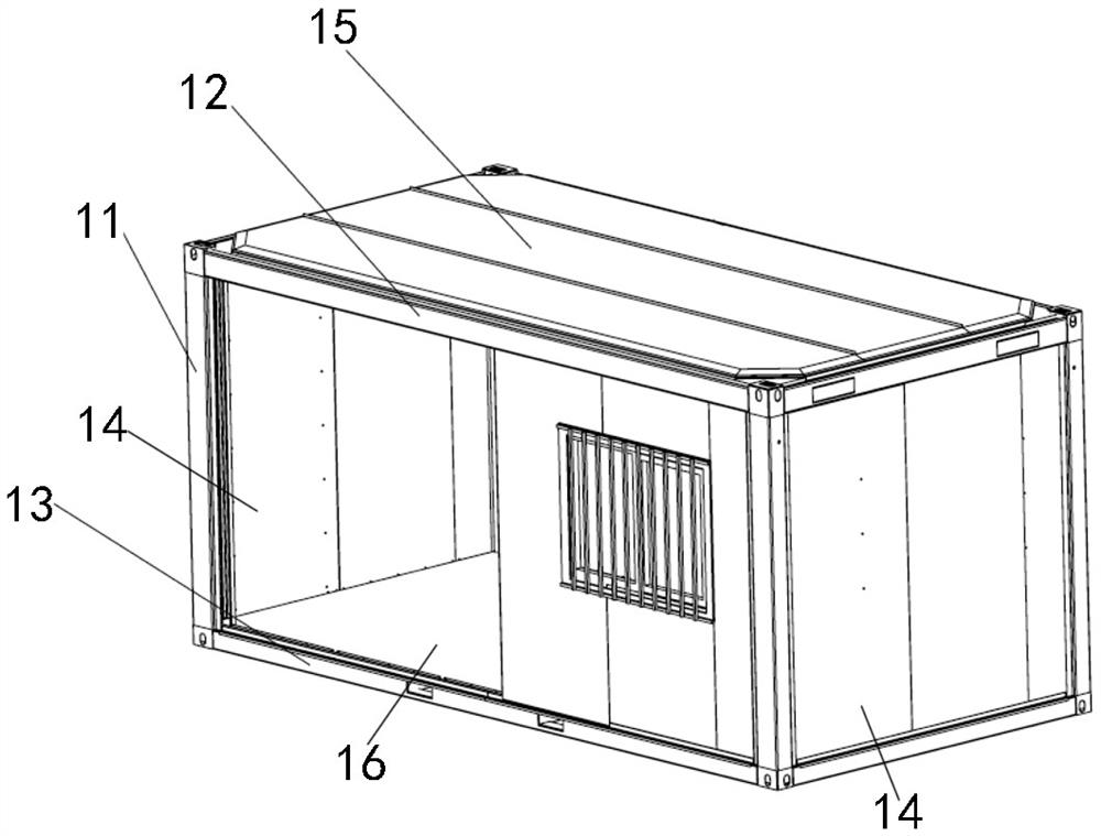 Open type infrared temperature measurement disinfection module structure, construction method and using method