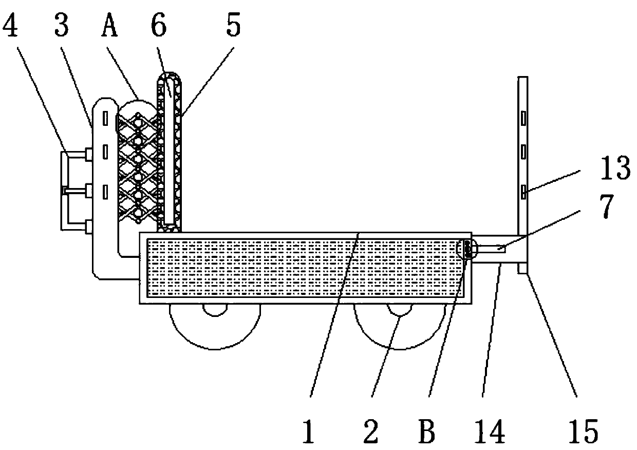 Transporting device capable of bearing vehicles of different types