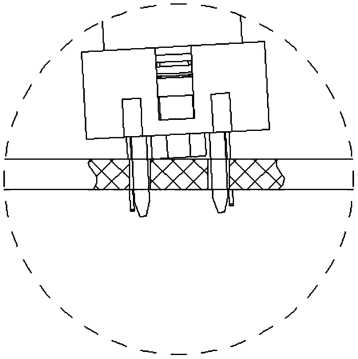 Fixing clamp used for welding of buttons on button board and welding method