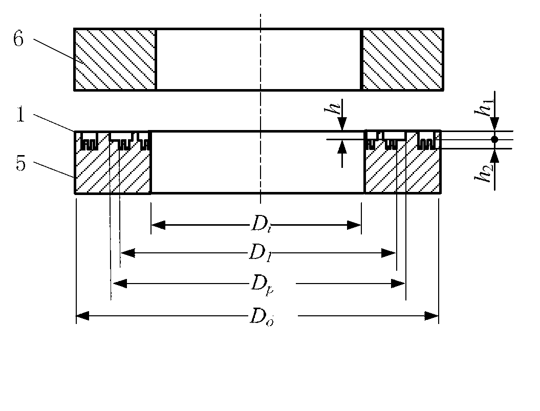 Micro-bulge double-layer composite groove deep end surface mechanical seal structure