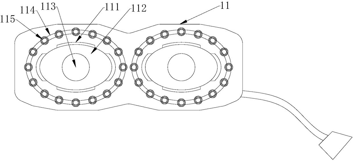 Heating eye treatment device