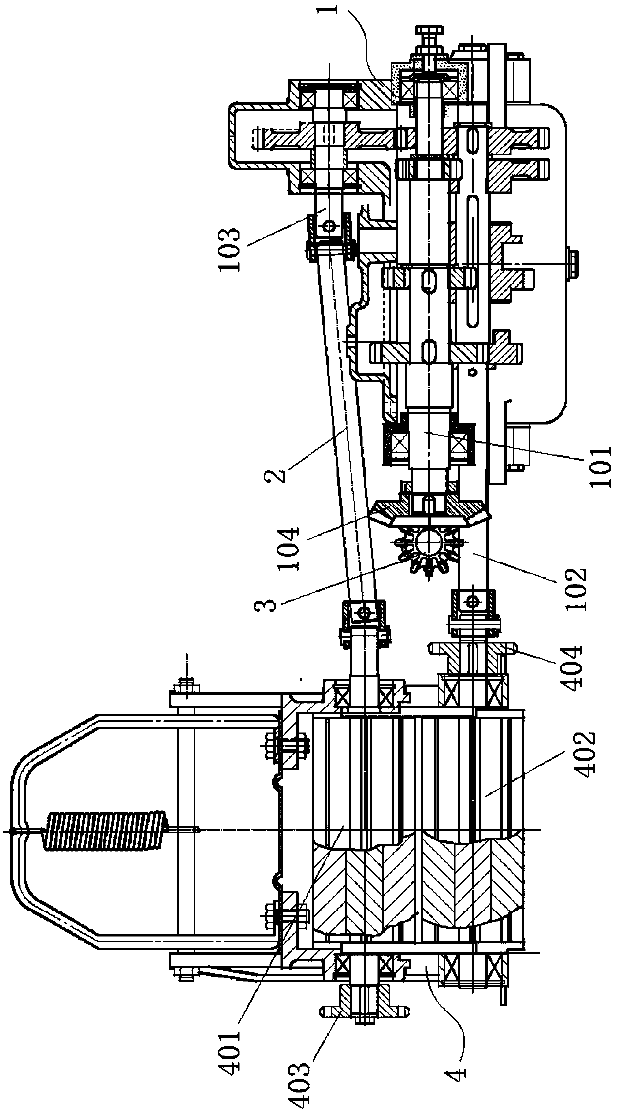 Straw breaker multi-roller linkage feeding mechanism