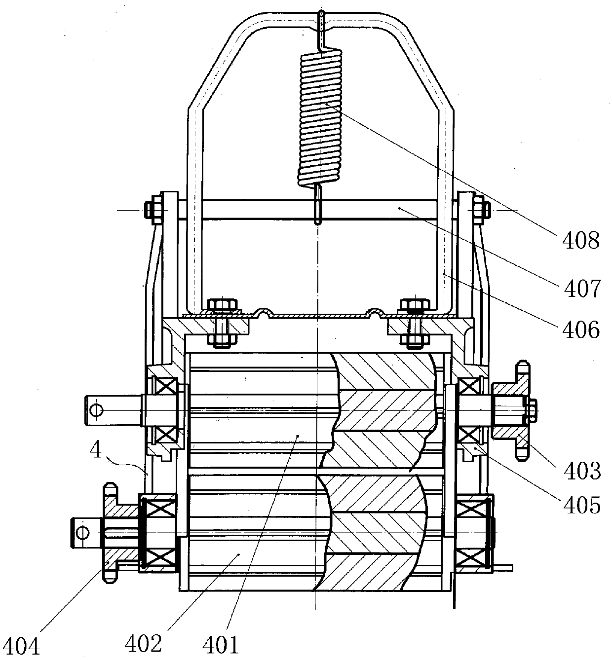 Straw breaker multi-roller linkage feeding mechanism