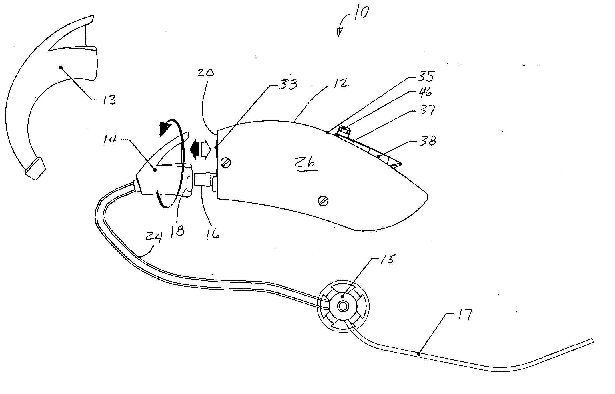 BTE hearing aid component and hearing aid comprising same