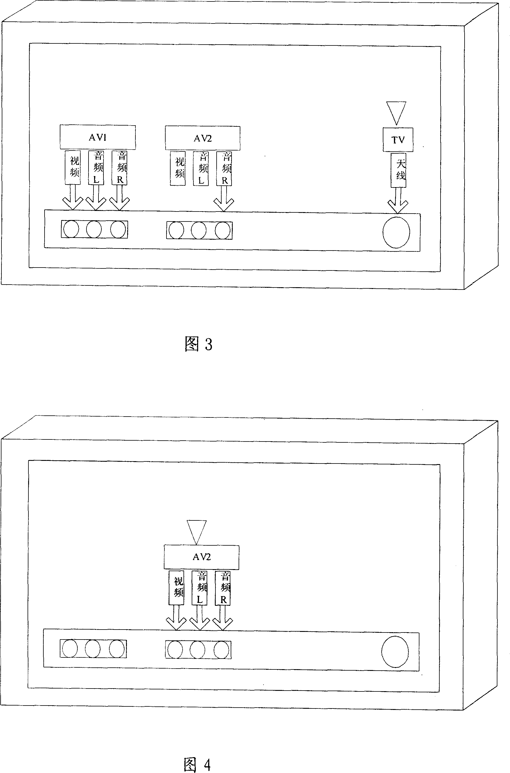 Method for displaying port of video device or status information of terminal