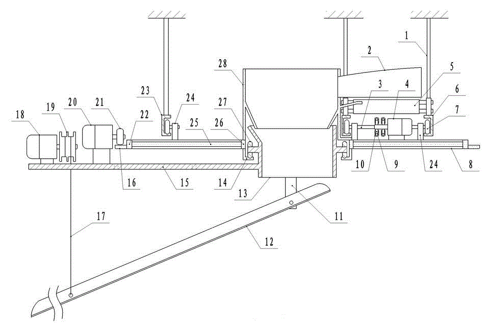 Suspension type universal conveying rack