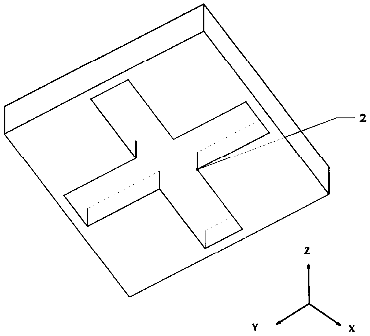 Single-heat-source cross-flow type micro-mechanical biaxial thin-film gyroscope