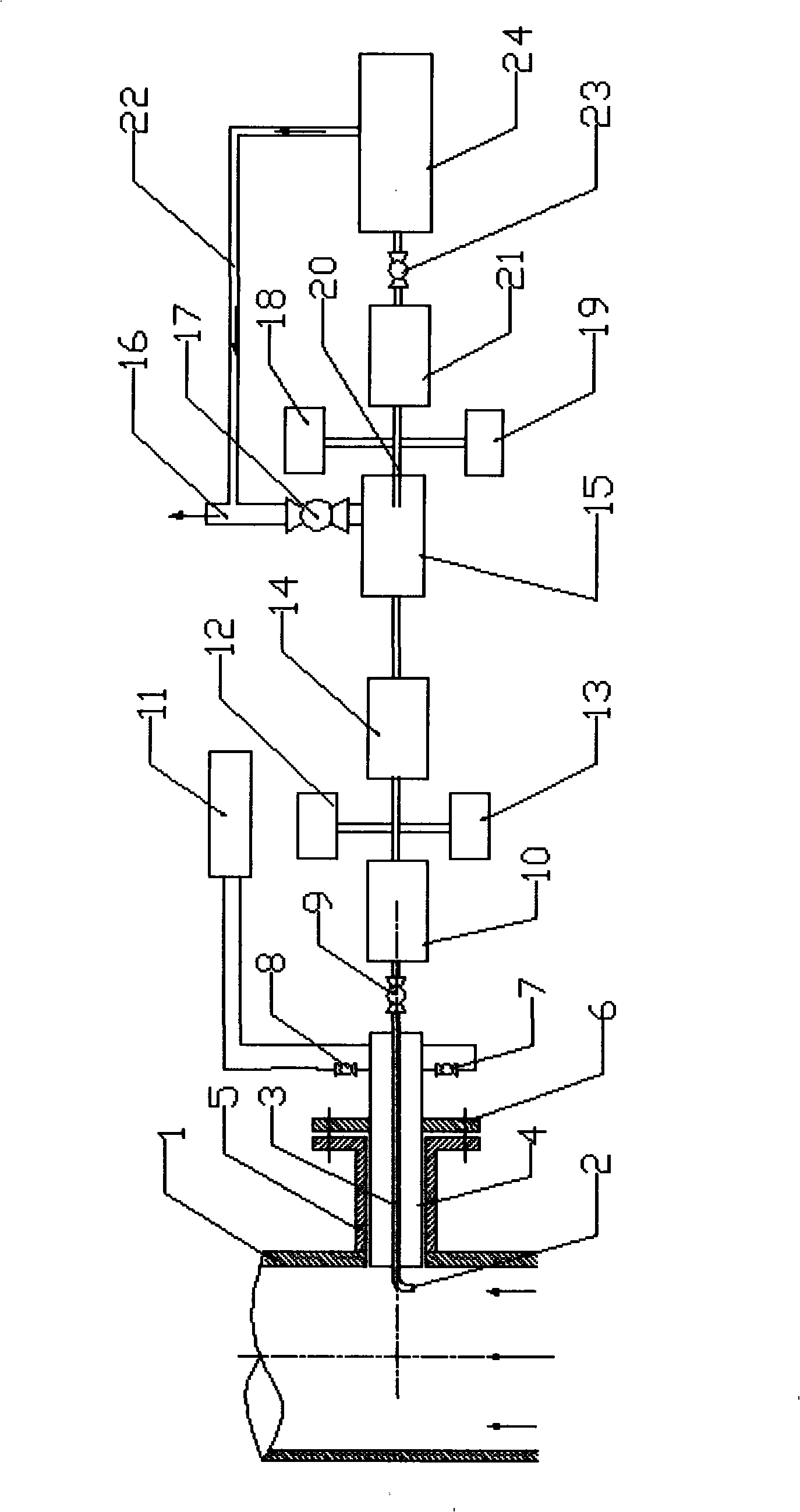 Inner powder dust on-line checking method for high pressure gas pipeline and its device