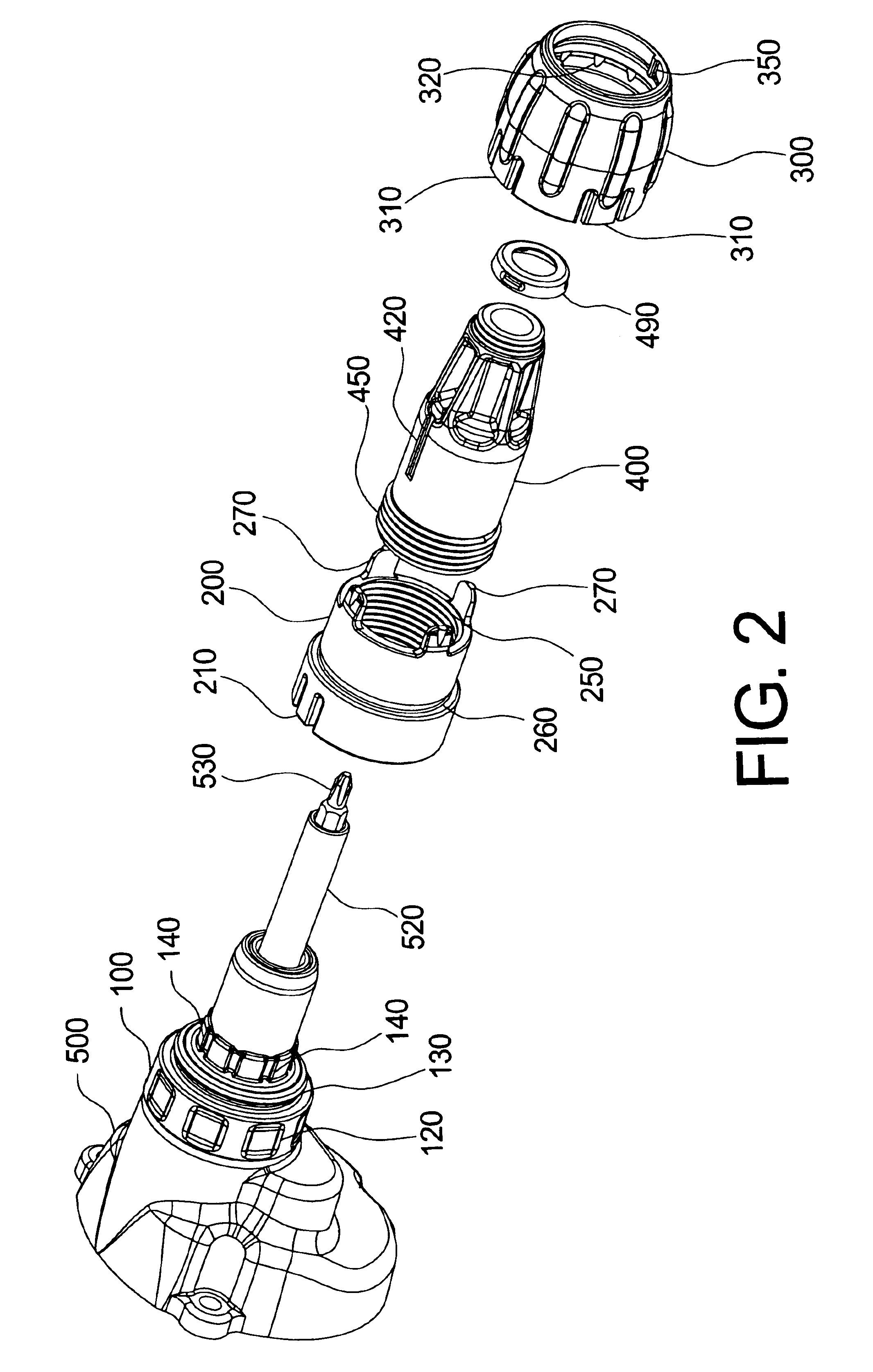 Depth adjusting system for a screw gun