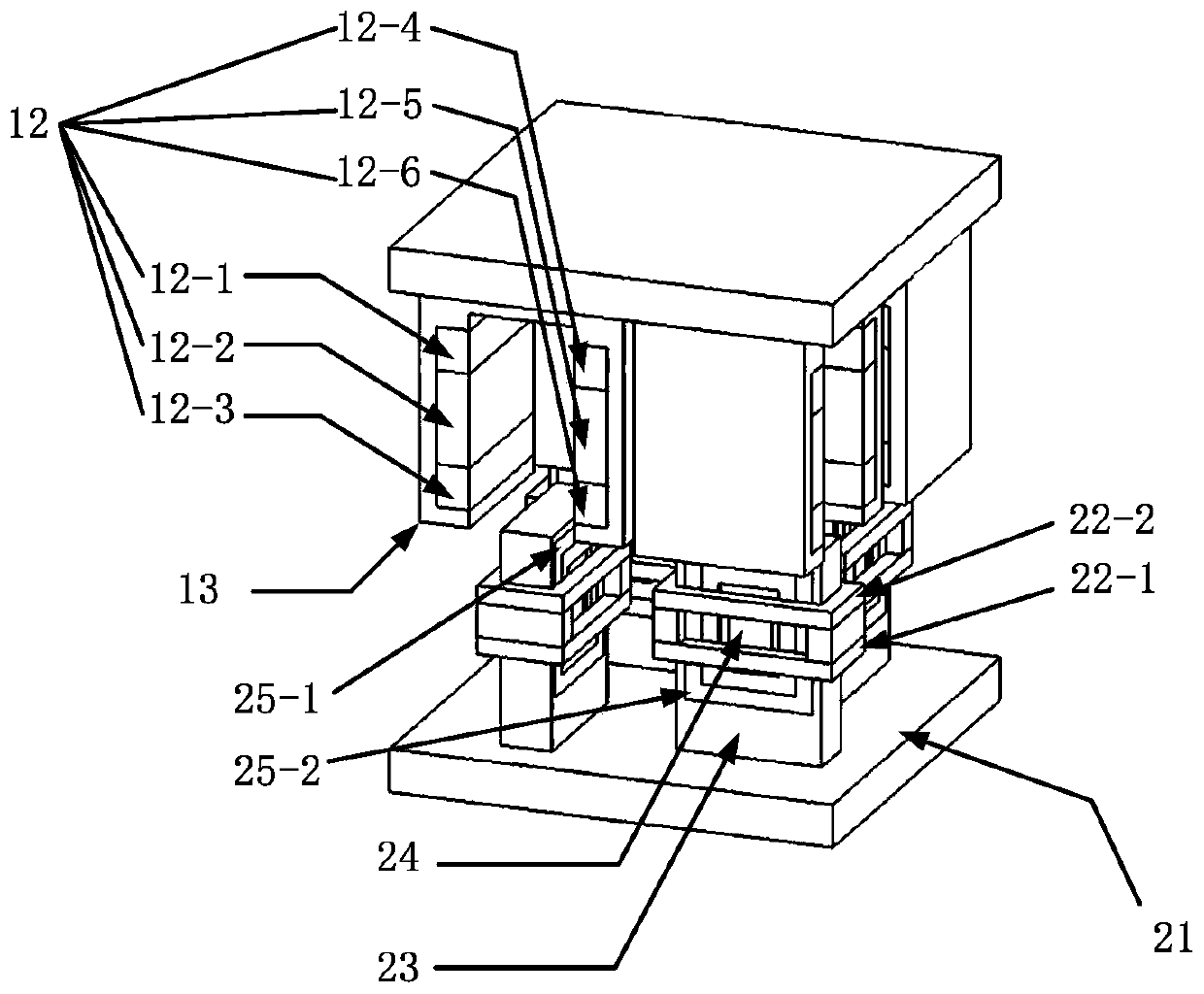 Low-stiffness magnetic suspension gravity compensator, driving device and six-degree-of-freedom micro-motion stage