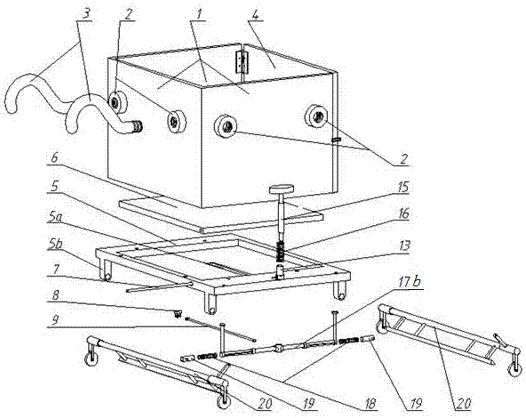 Cargo transportation device and method in stairwell