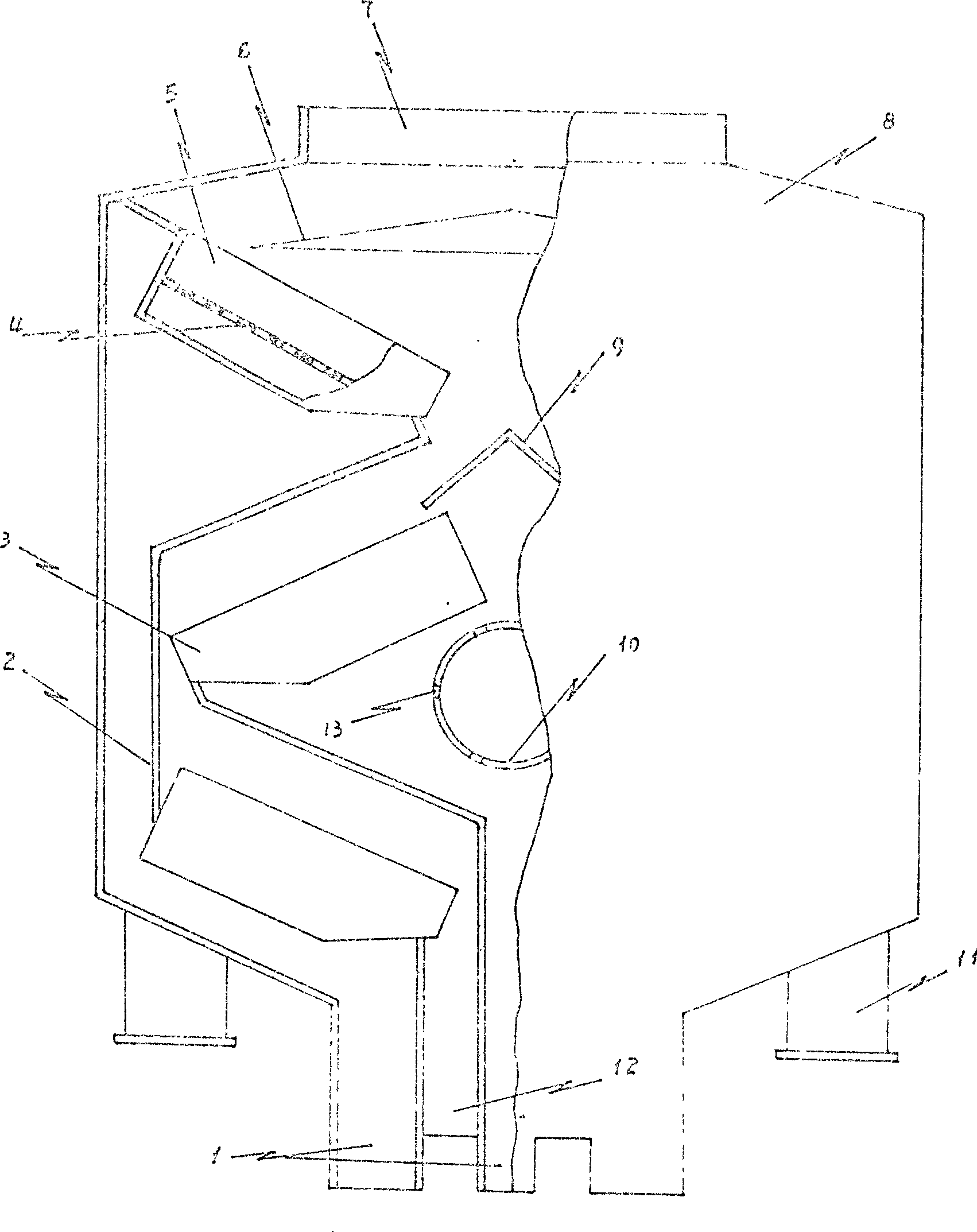 Method of reducing area covered by vibrating sieve and vibrating sieve