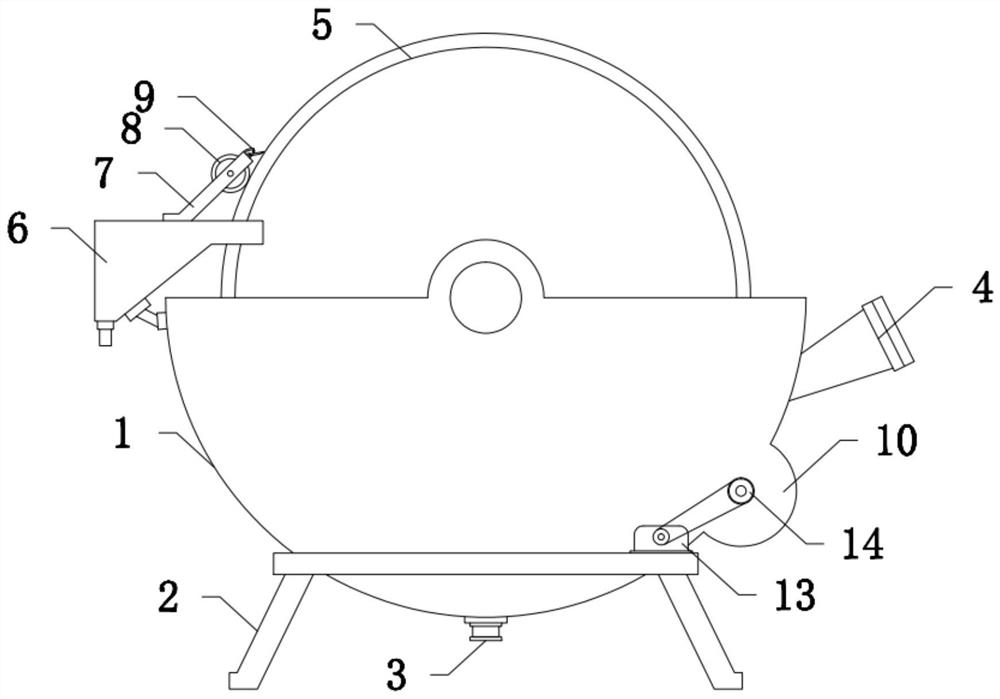 Raw material magnetic separation device for preparing rubber-plastic filler by taking lithium slag as raw material