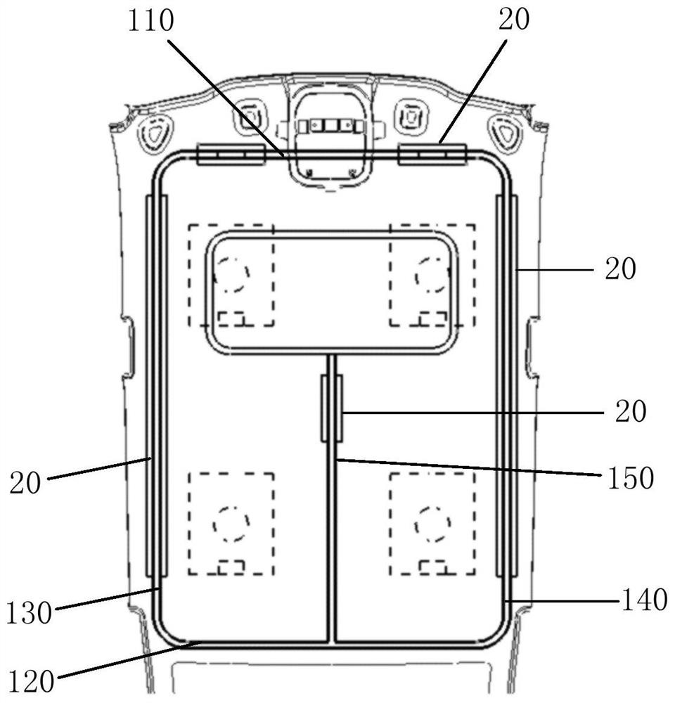 Top airbag integration system and control system