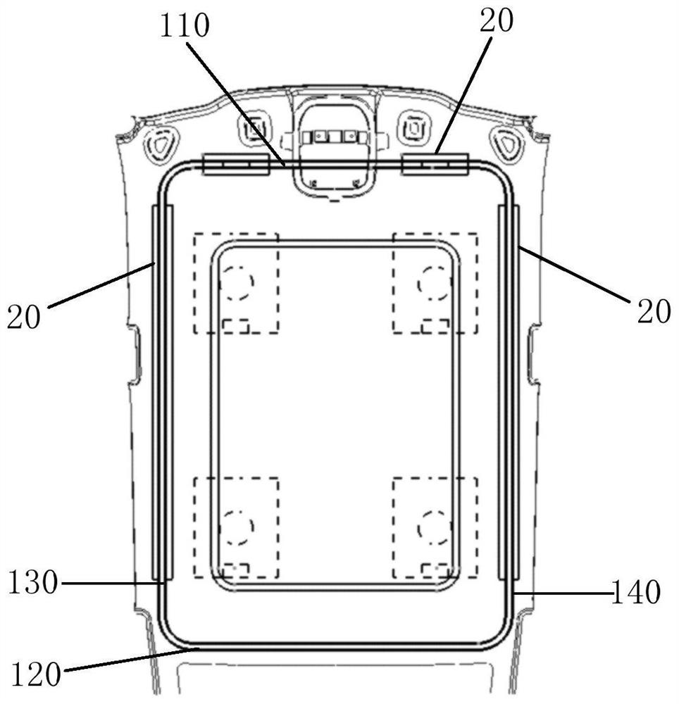 Top airbag integration system and control system