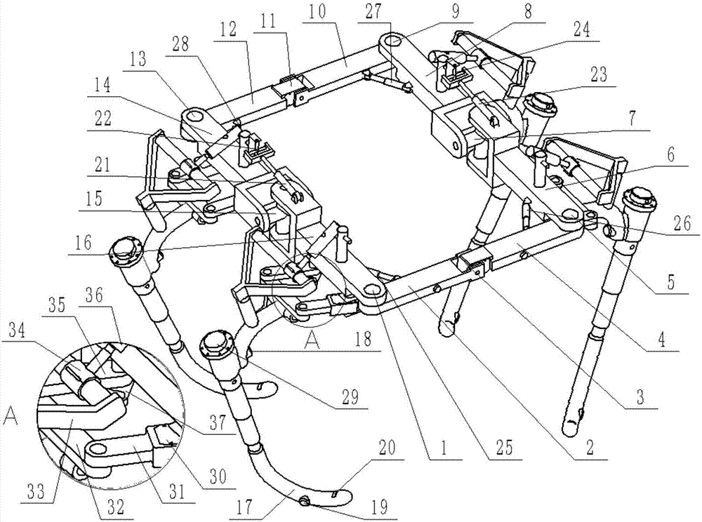 Automatic-stepping metamorphic tree climbing robot