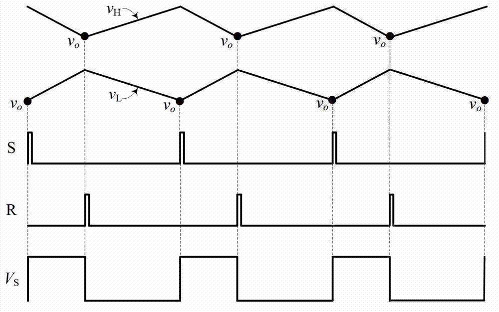 Slope compensation method for voltage-type hysteresis loop control switching converter and device thereof